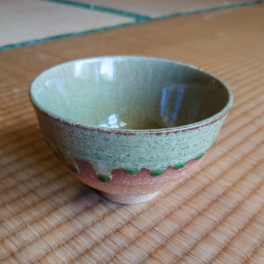 Matcha Bowl - Green half Glaze