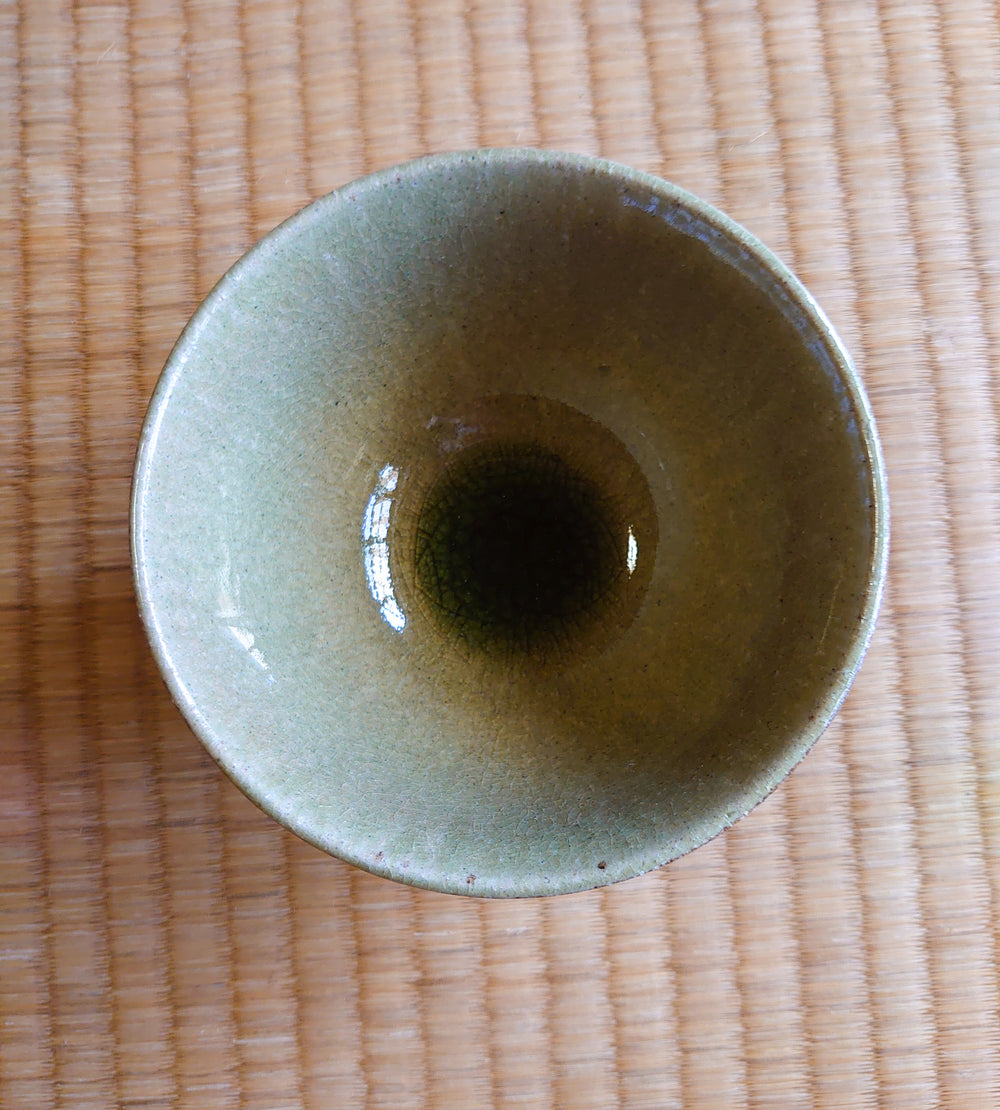 Matcha Bowl - Green half Glaze