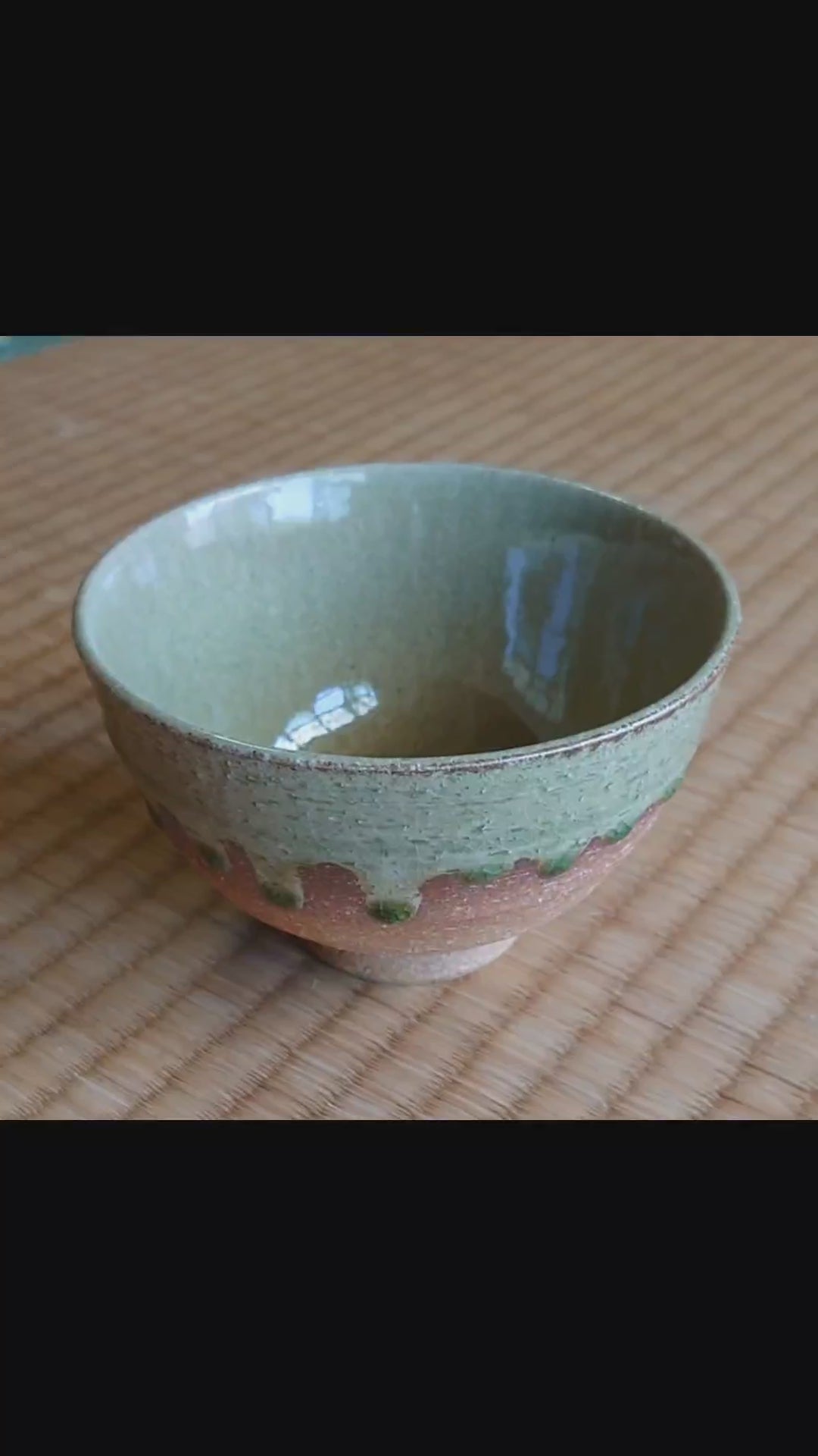 Matcha Bowl - Green half Glaze